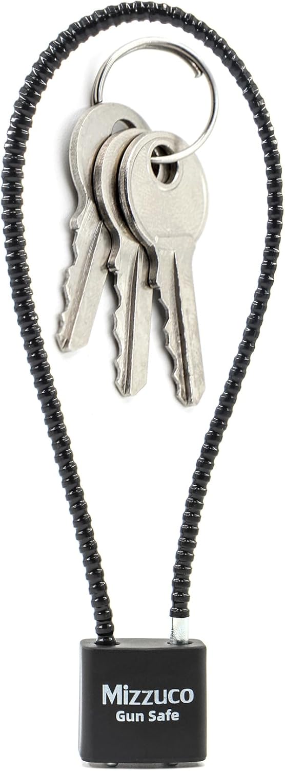 Cable Gun Locks with Keys (15") Compatible with Pistols, Handguns, Rifles, and Shotguns