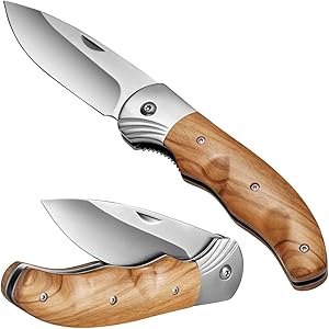 Pocket Knife with Wood Handle