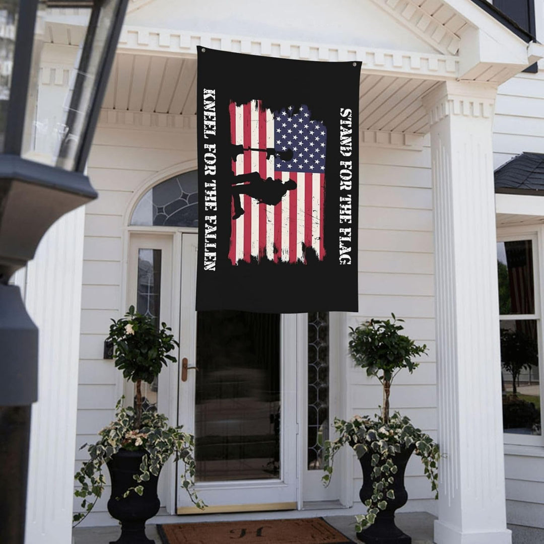 Stand for the Flag, Kneel for the Fallen 3x5 Flag