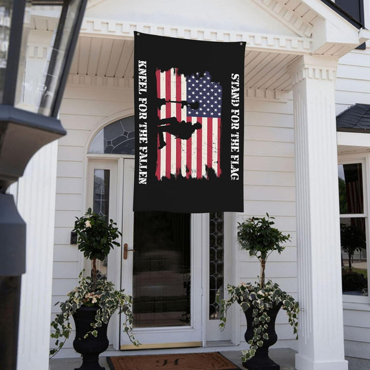 Stand for the Flag, Kneel for the Fallen 3x5 Flag