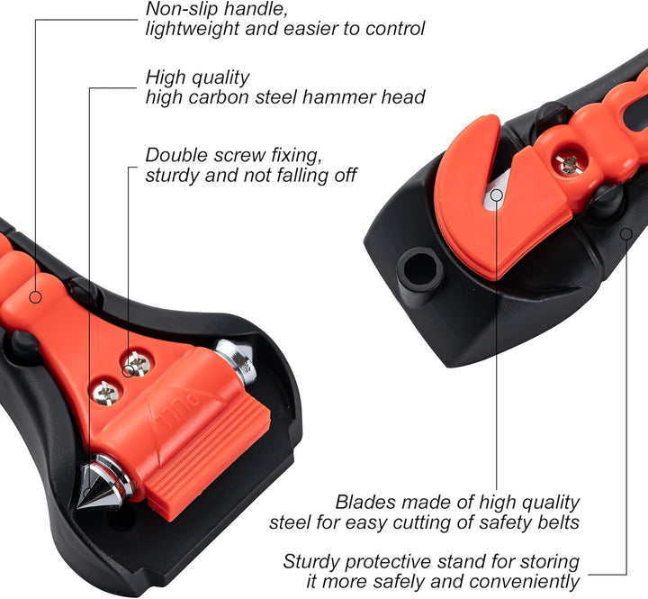 Emergency Seat Belt Cutter and Window Hammer Tool