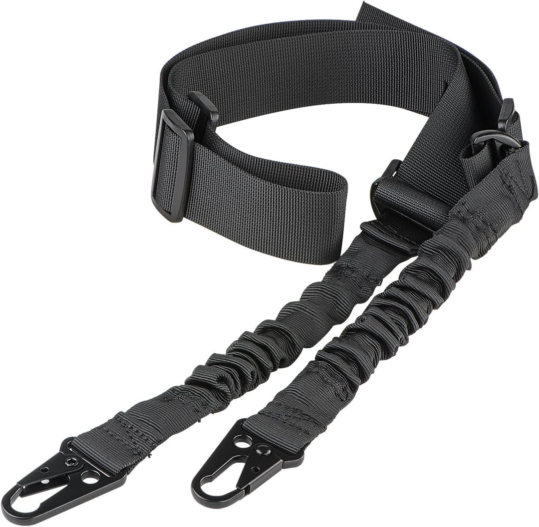 Two Points Rifle Sling with Length Adjuster Traditional Sling with Metal Hook for Outdoors