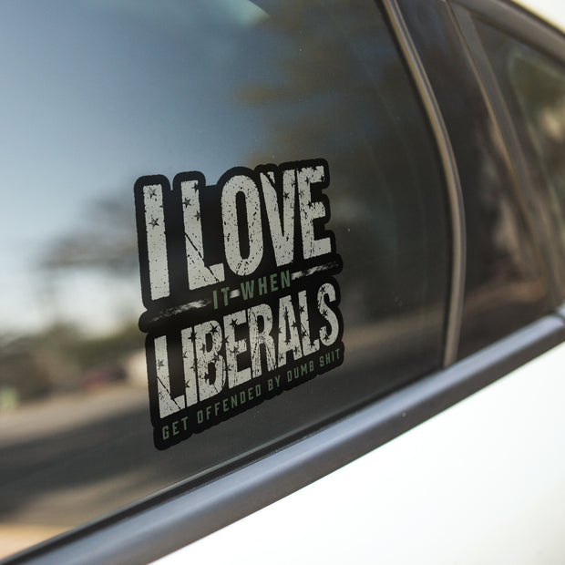 I Love Liberals Decal