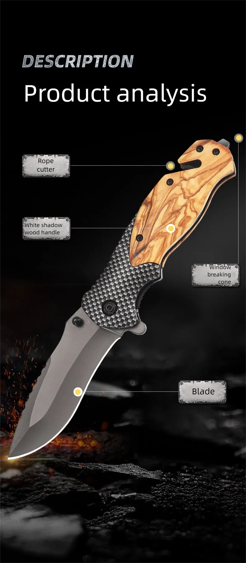All-Steel Tactical Folding Knife