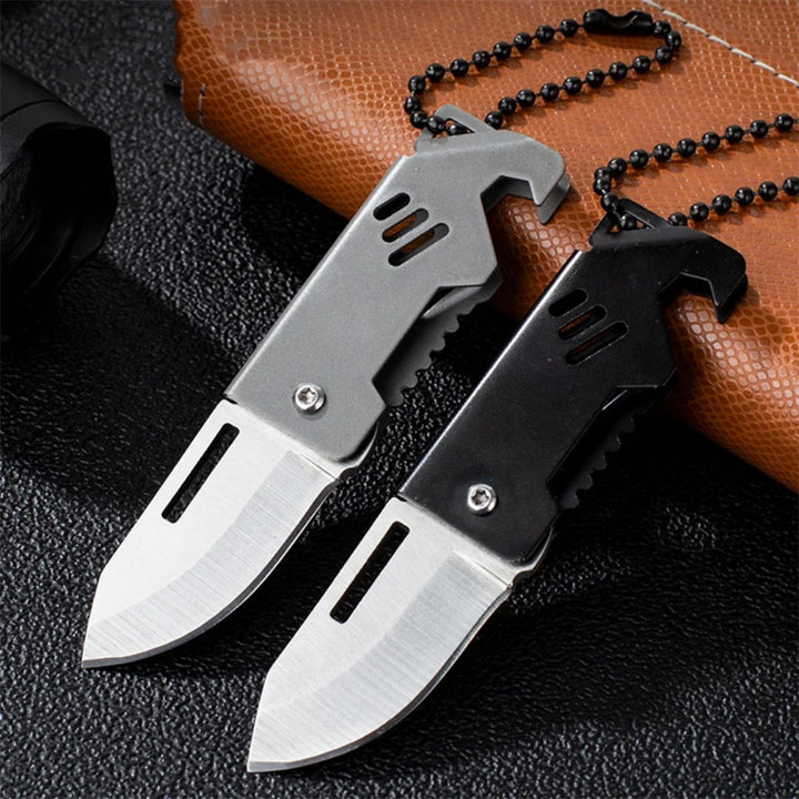 Mini Keychain Pocket Knife with Bottle Opener
