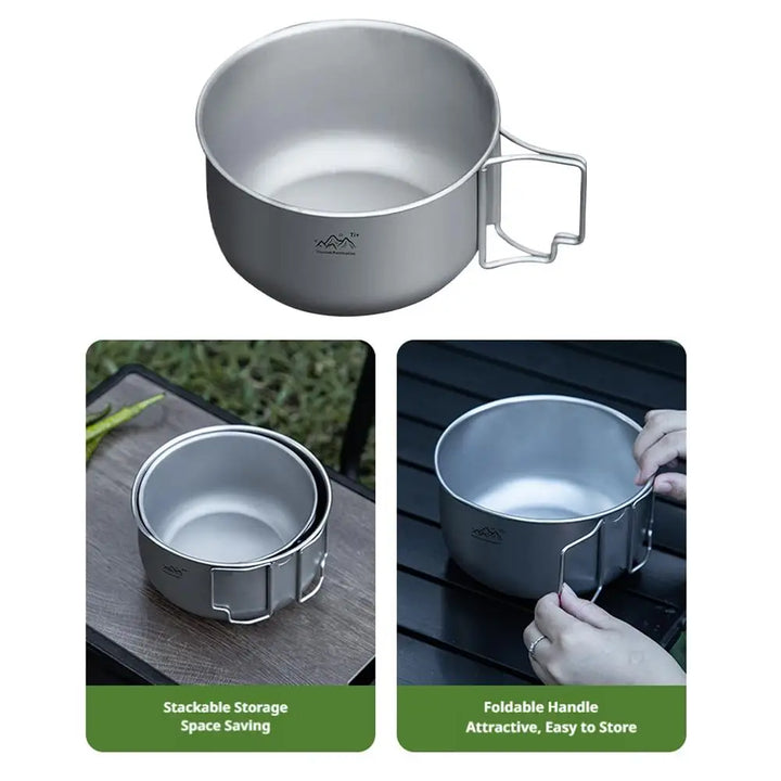 Ultralight Titanium Camping Pot