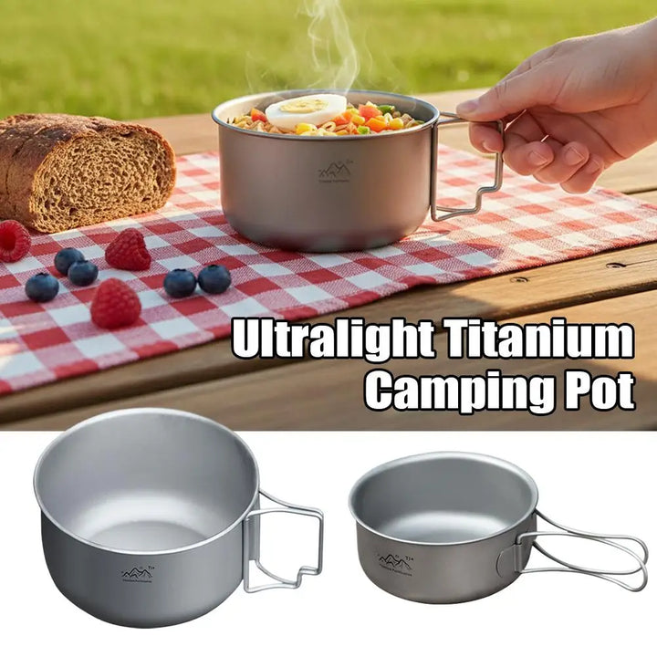 Ultralight Titanium Camping Pot