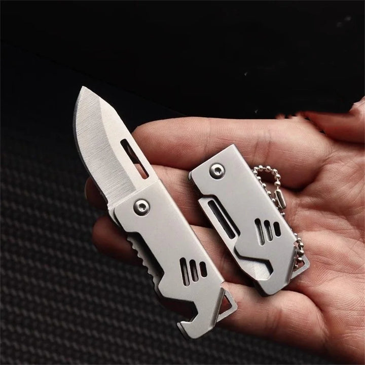 Mini Keychain Pocket Knife with Bottle Opener