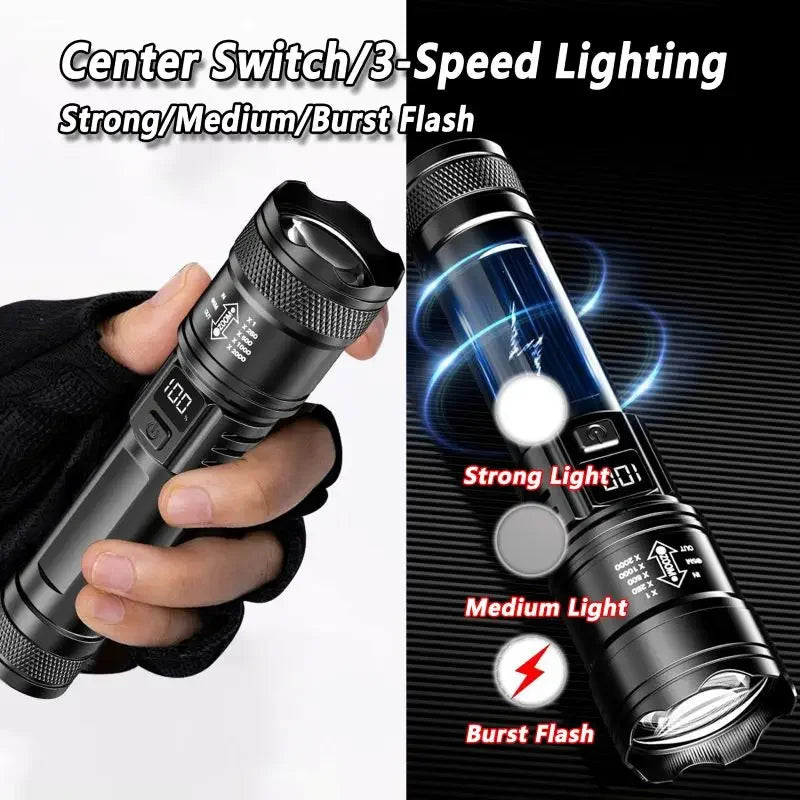Rechargeable Zoom Utility Flashlight