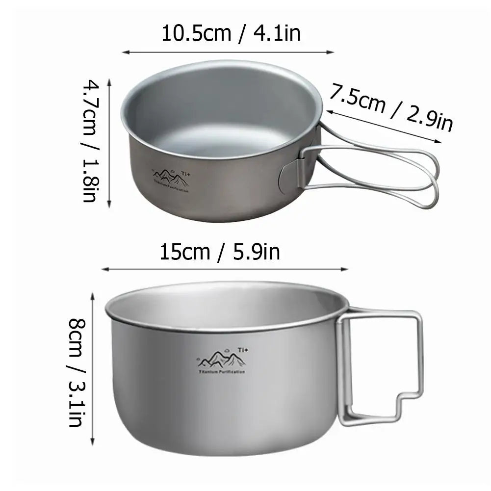 Ultralight Titanium Camping Pot