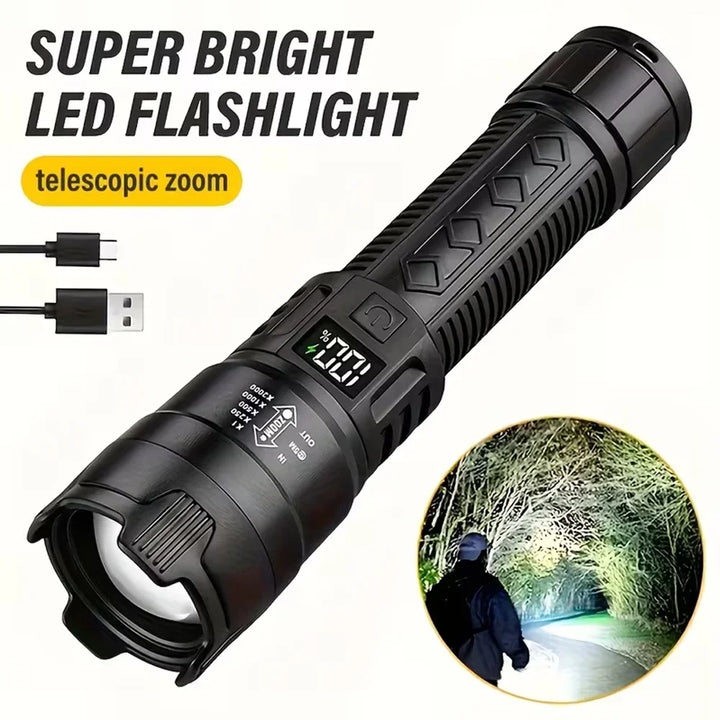 Rechargeable Zoom Utility Flashlight