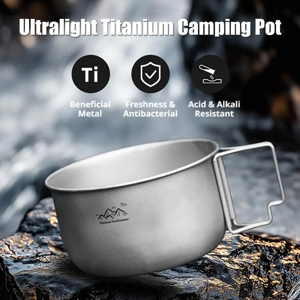 Ultralight Titanium Camping Pot