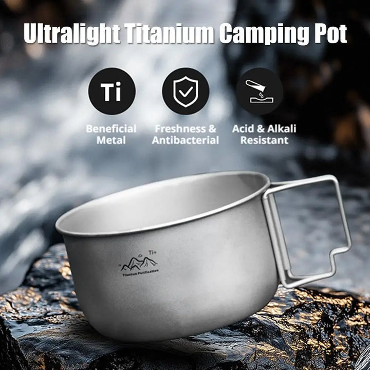 Ultralight Titanium Camping Pot