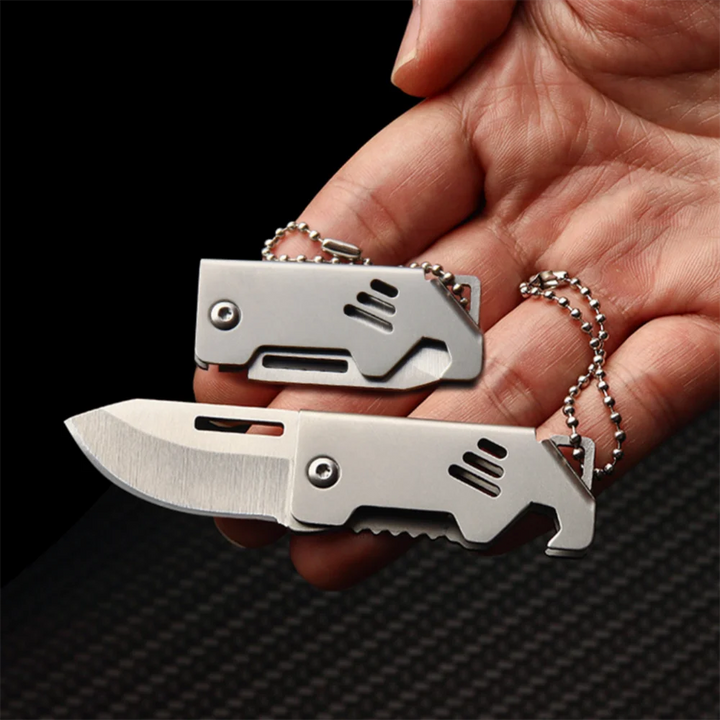 Mini Keychain Pocket Knife with Bottle Opener