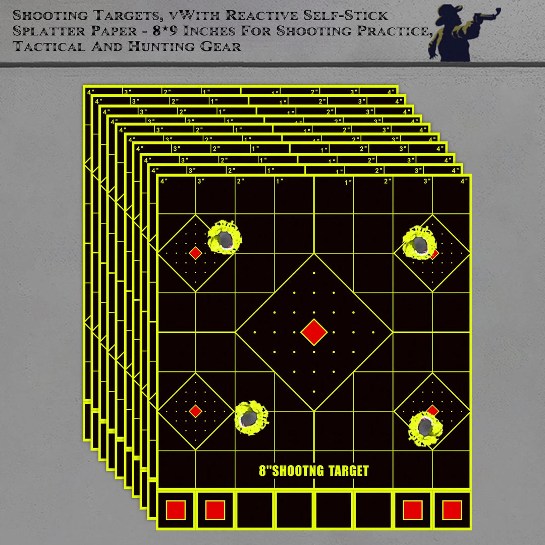 High-Visibility Adhesive Shooting Targets – 10 Pack
