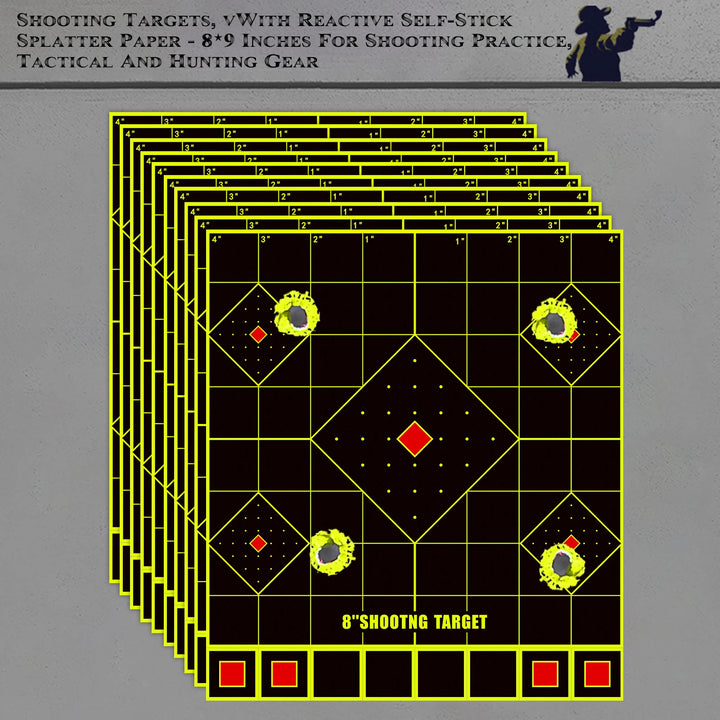 High-Visibility Adhesive Shooting Targets – 10 Pack