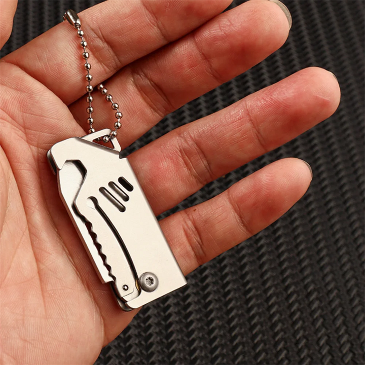 Mini Keychain Pocket Knife with Bottle Opener