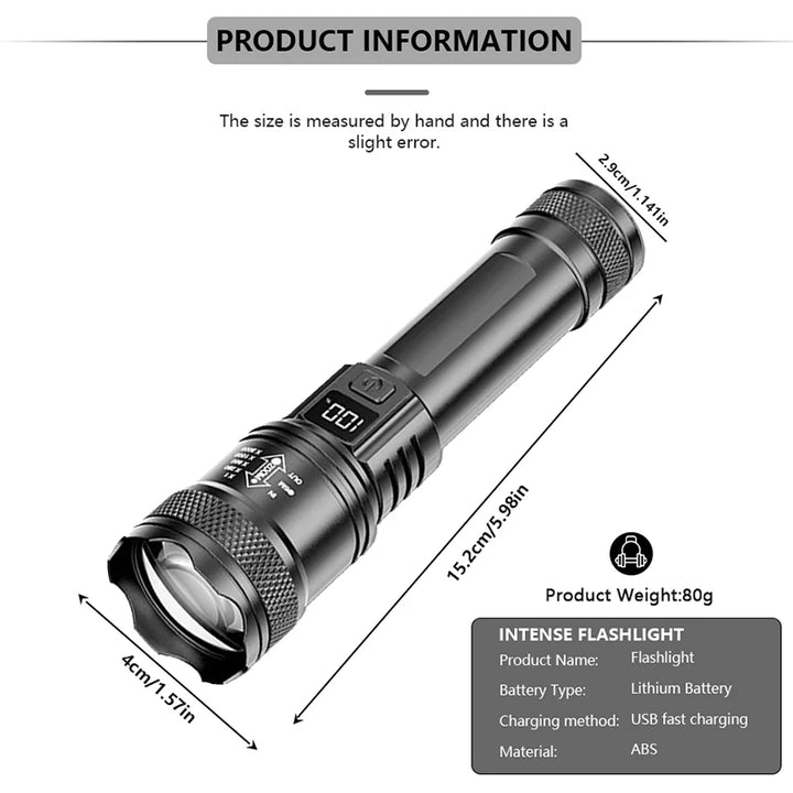 Rechargeable Zoom Utility Flashlight