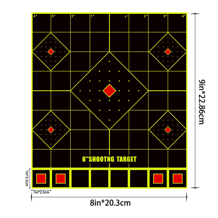 High-Visibility Adhesive Shooting Targets – 10 Pack