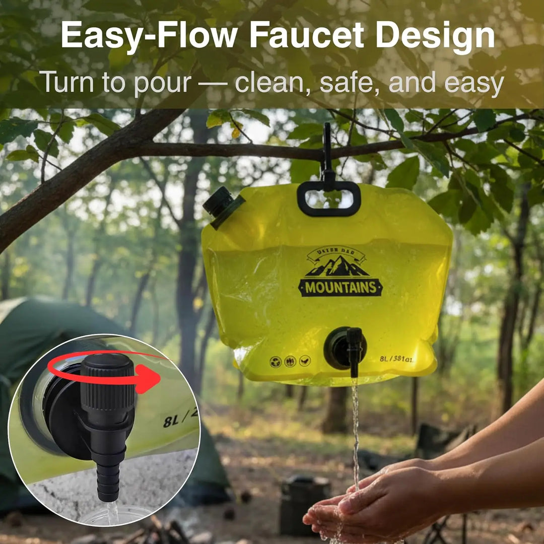 Collapsible Water Container with Spout