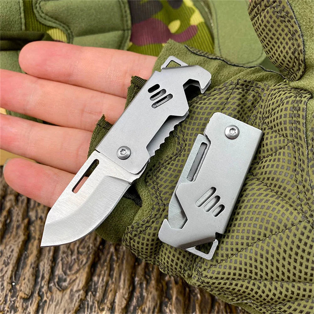 Mini Keychain Pocket Knife with Bottle Opener