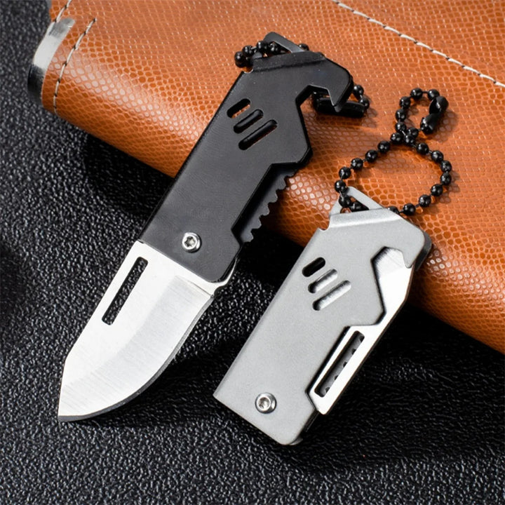 Mini Keychain Pocket Knife with Bottle Opener