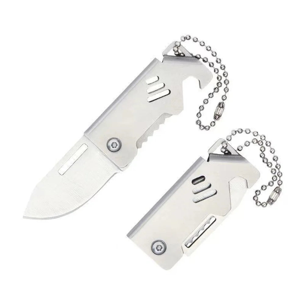 Mini Keychain Pocket Knife with Bottle Opener