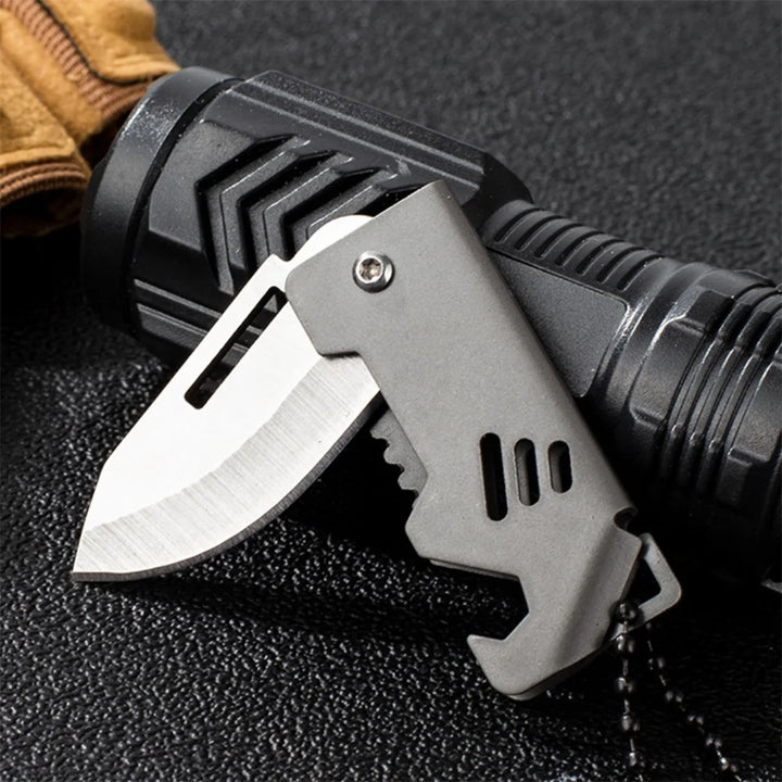 Mini Keychain Pocket Knife with Bottle Opener