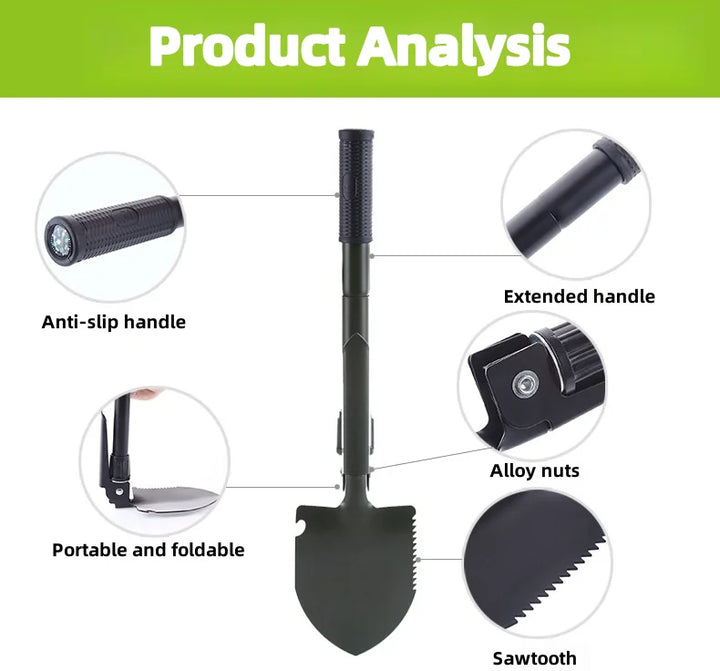 TrailReady Folding Survival Shovel