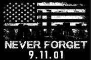 Never Forget 9/11 - 12 and 24 Inch Decal