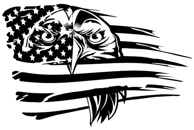 Eagle and Flag Decal