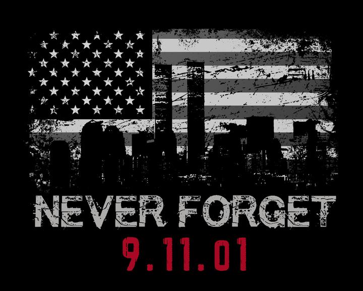 NEVER FORGET 911 12/24 Inches DECALS