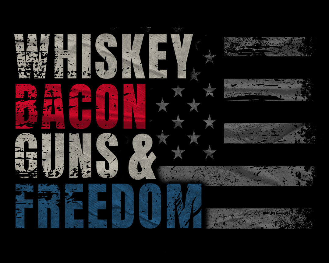 Whiskey Beer Bacon & Freedom Decal