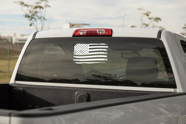 SIMPLE DISTRESSED FLAG DECAL 12/24 Inches