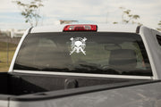 MOLON LABE SKULL 2 12/24 Inches DECALS
