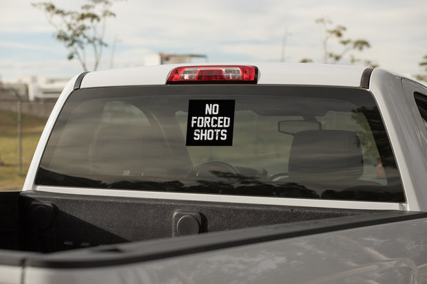 NO FORCED SHOTS 12/24 Inches DECALS