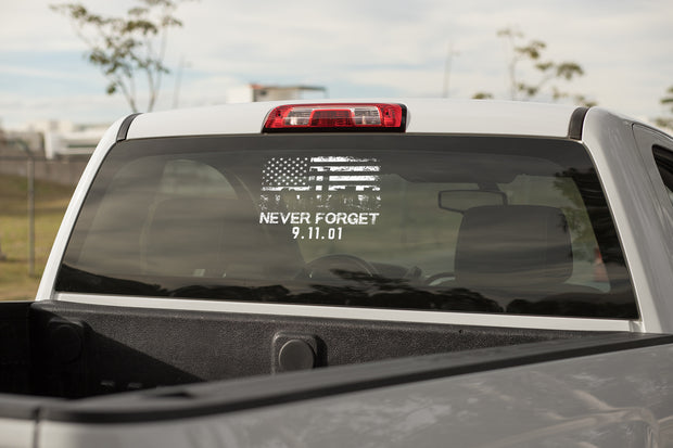 Never Forget 9/11 - 12 and 24 Inch Decal