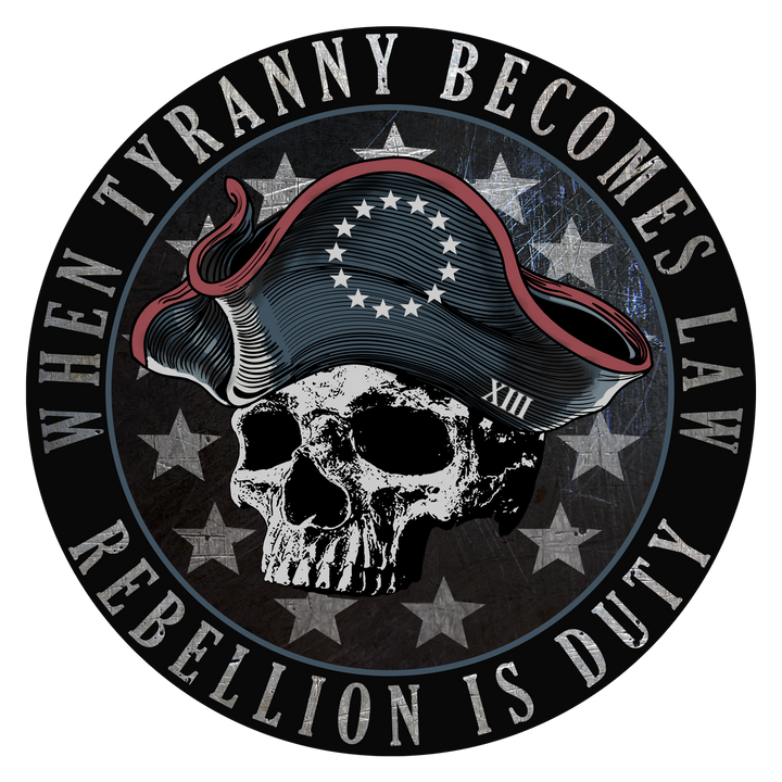PATRIOT SHEEPDOG - REBELLION IS DUTY DECAL 12/24 Inches