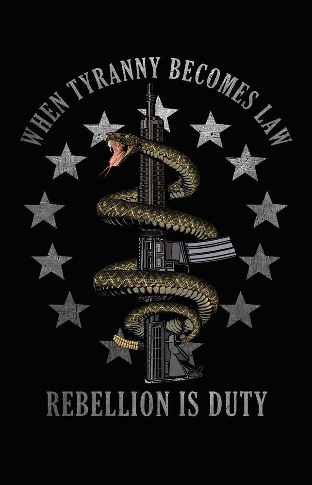 Flaggenbanner 'When Tyranny Becomes Law' – 91x152 Cm, Mit Messingösen, Farbsublimiert