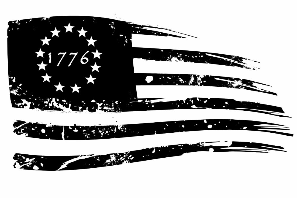 1776 Distressed Flag Decal