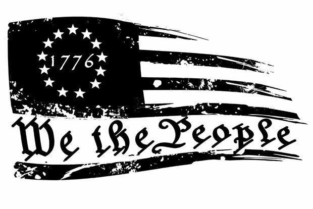 ﻿We The People Flag Decal