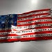 Amazing Metal American Flag Featuring the Second Amendment!!