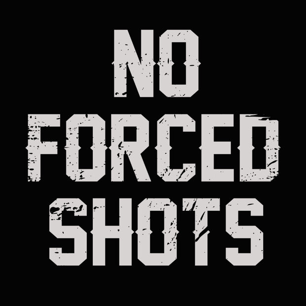 NO FORCED SHOTS 12/24 Inches DECALS